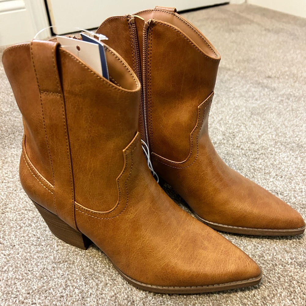 Women’s western ankle boot - cognac